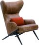 Moe's Home Collection Amos Creamy Cappuccino Leather Accent Chair-0