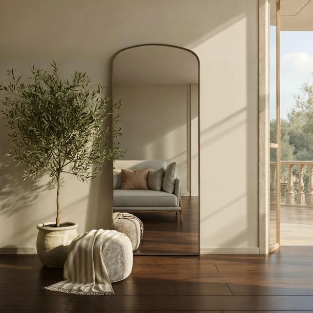 Renwil® Sabine Dark Antique Bronze Full Length Mirror-1