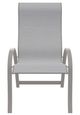 Telescope Casual Aruba Abalone/Warm Gray Aluminum/Fabric Outdoor Sling Supreme Stacking Arm Chair-1