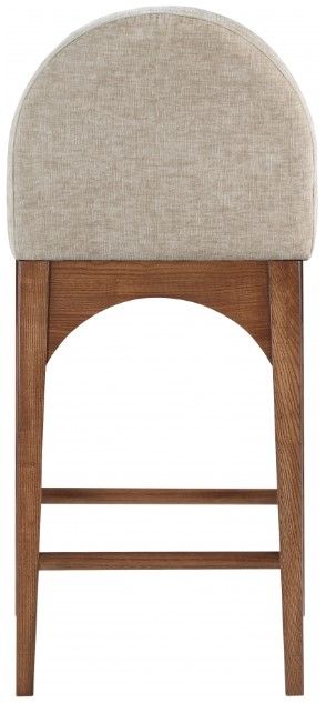 Meridian Furniture Waldorf Beige/Walnut Brown Counter Stool-3