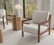 International Furniture Direct Milan Brown/Pearl Arm Chair-1