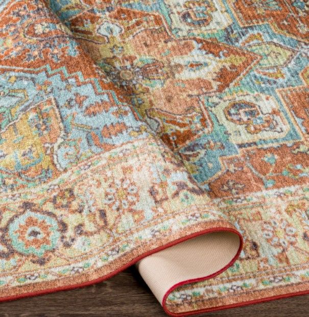 Surya Leicester Brick Red/Cream 4'x6' Area Rug-3