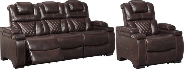 Signature Design by Ashley® Warnerton 2-Piece Chocolate Power Reclining Living Room Set-0