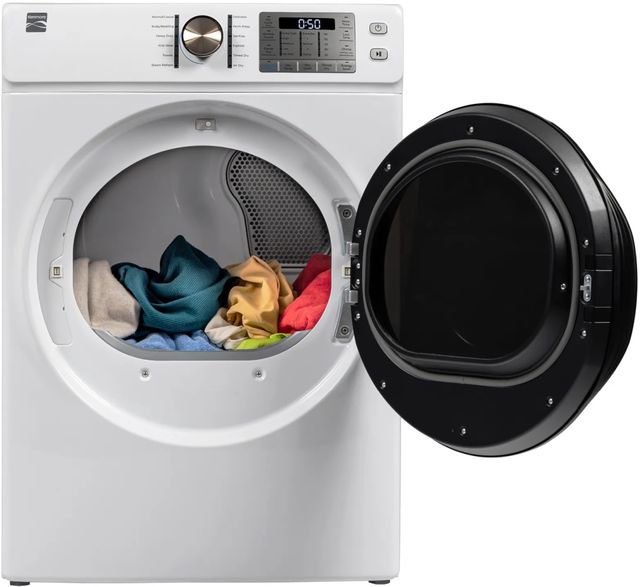 Kenmore® 8 Cu. Ft. White Front Load Electric Dryer with Accela Steam-1
