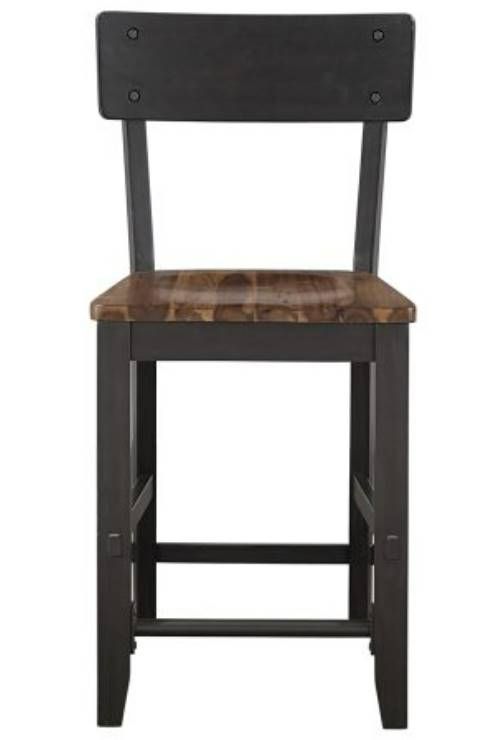 Steve Silver Co. Bermuda Black/Dark Acacia Counter Stool-1