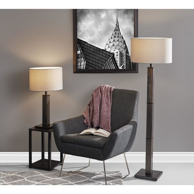 Adesso® Kona Black Floor Lamp-1