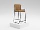 International Furniture Direct Seating Blacksmithing Matte Black/Cognac 30" Bar Stool-1