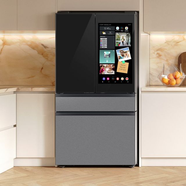 Samsung Bespoke 36 in. 22.5 Cu. Ft. Charcoal Glass and Stainless Steel Counter Depth French Door Refrigerator with AI Family Hub™+ &  AI Vision Inside™-7