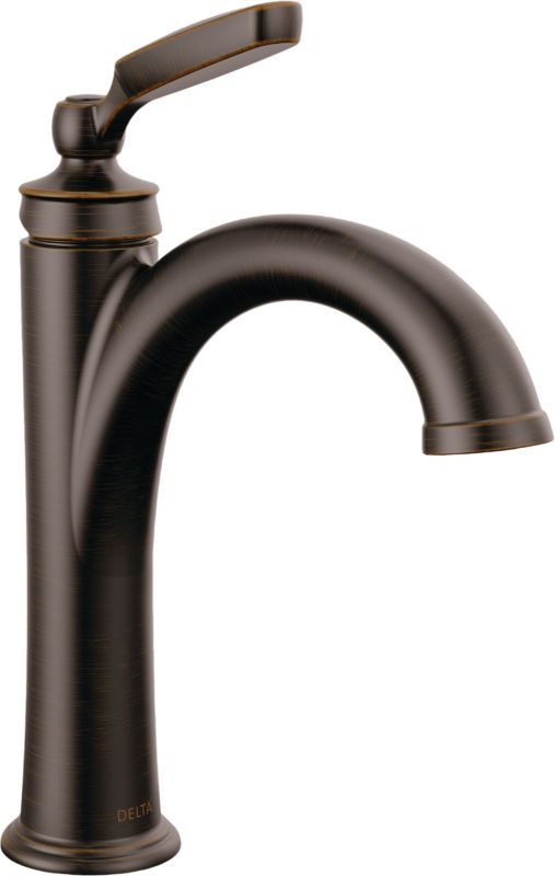Delta Woodhurst® Venetian Bronze Single Handle Bathroom Faucet-0