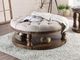 Furniture of America® Mika Antique Oak Coffee Table with Cushion Top-2