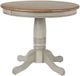 Winners Only® Barnwell Rustic Brown Top 36" Dining Table with Gray Pedestal Base-0
