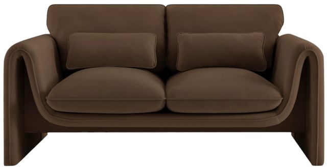 Meridian Furniture Sloan Brown Velvet Loveseat-1