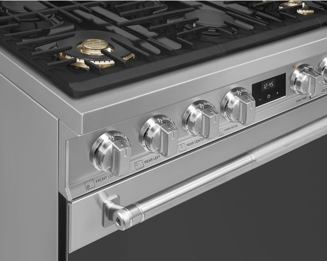 Smeg Professional 36" Stainless Steel Pro Style Dual Fuel Range-3