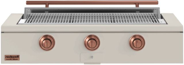 Caliber™ Rockwell Social 3-Burner Antique White Built-In Natural Gas Grill with Copper Hardware-0