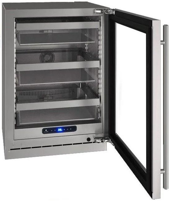 U-Line® Stainless Steel 24" Reversible Hinge Refrigerator-2