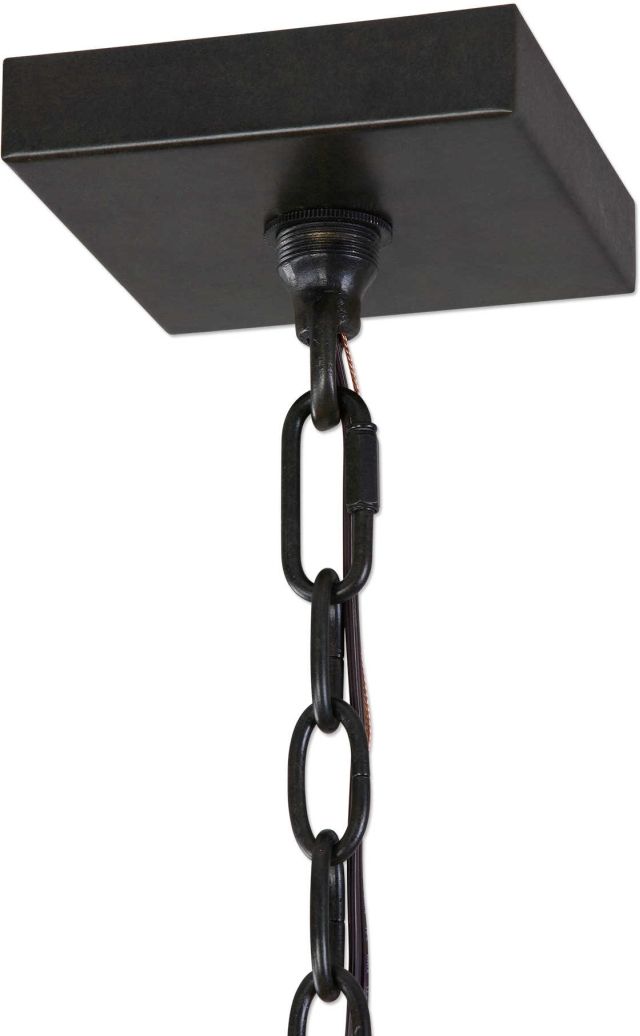 Uttermost Marlow 8 Light Antique Bronze  Rectangle Chandelier-1