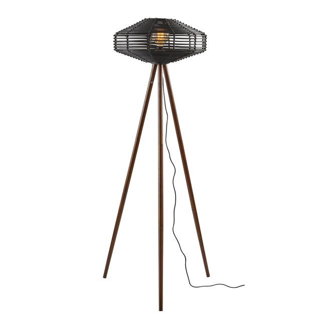 Adesso® Kingston Black Floor Lamp-0