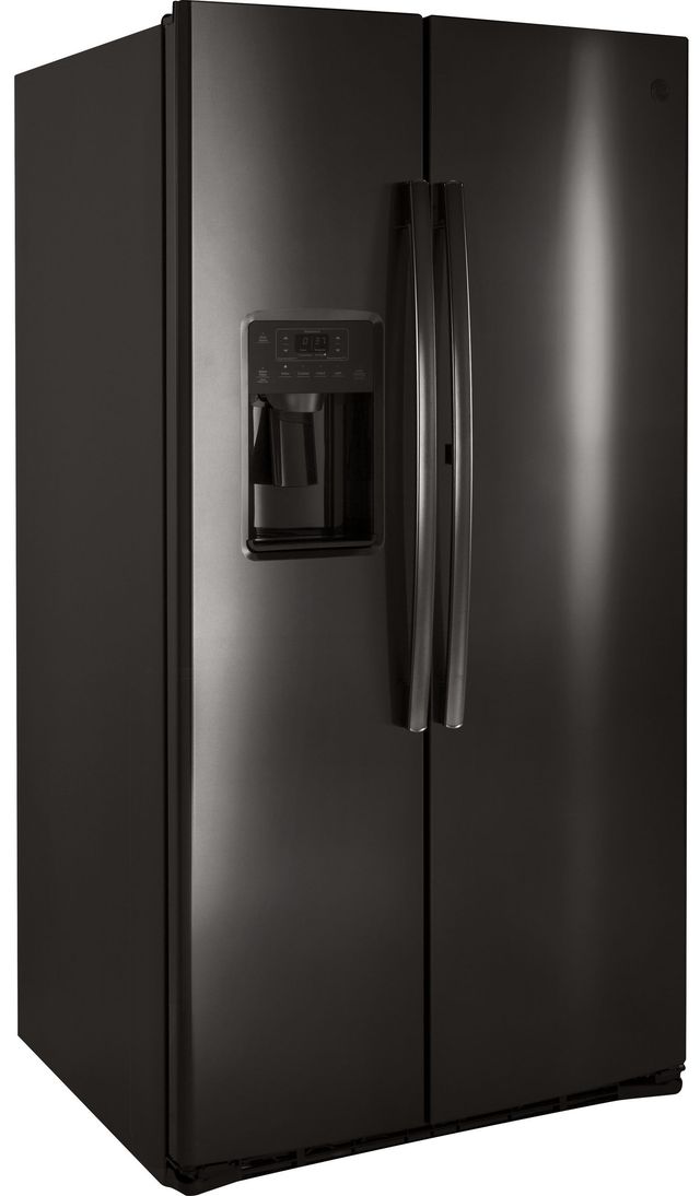 GE® 25.3 Cu. Ft. Side-by-Side Refrigerator-Black Stainless Steel-2