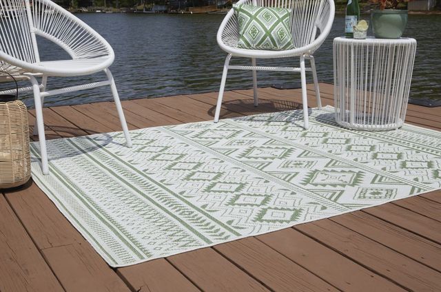 Signature Design by Ashley® Kierick Green/Cream 8'x10' Large Area Rug-3