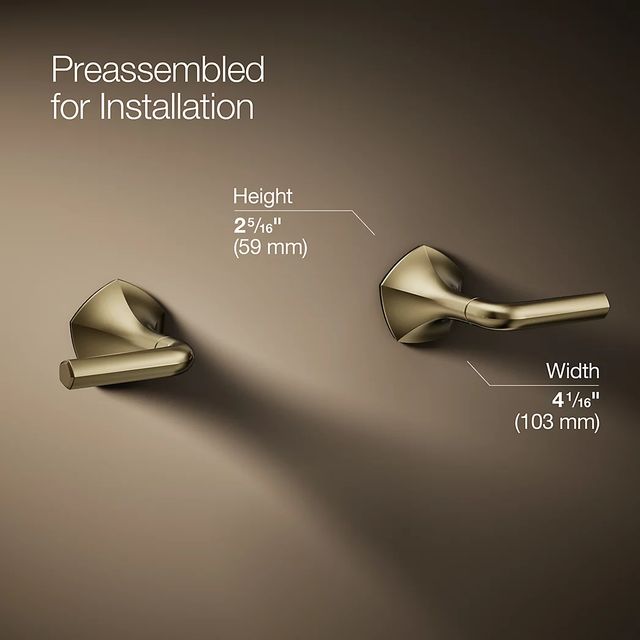 KOHLER® Occasion® Vibrant French Gold Bathroom Sink Faucet Lever Handle Trim-4