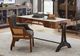 Home Trends & Design Bowery Antique Natural/Medium Brown Office Desk with Matte Black Base-4
