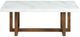 Elements International Morris 2-Piece White Occasional Table with Chestnut Base Set-2