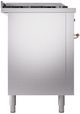 Ilve® Nostalgie II Series 60" Stainless Steel Pro Style Dual Fuel Range-3