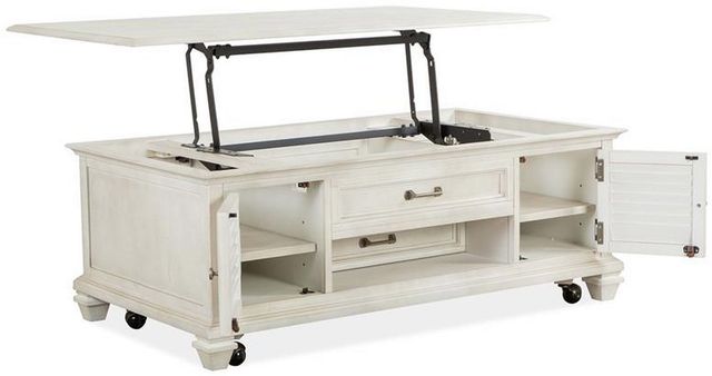 Magnussen Home® Newport Alabaster Cocktail Table with Casters-0