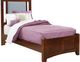 Vaughan-Bassett Bonanza Blue/Cherry Twin Upholstered Panel Bed-0