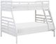 Homelegance® Darden White Twin over Full Youth Bunk Bed-0