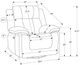 Monarch Specialties Inc. Light Grey Oversized Upholstered Power Swivel Glider Reclining Chair with USB Ports-3