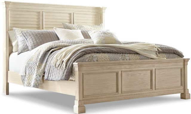 Signature Design by Ashley® Bolanburg 4-Piece Antique White King Panel Bed Set-1
