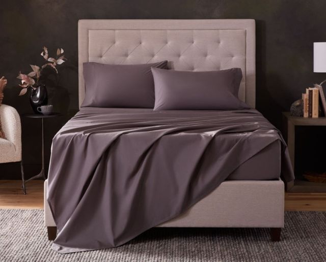 Malouf™ Classic 3-Piece Charcoal Cotton Twin Sheet Set-1