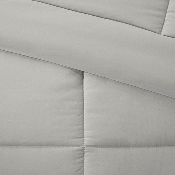 Olliix by Madison Park Sarasota Grey Full/Queen Microcell Down Alternative Comforter Mini Set-1