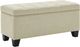 Worldwide Homefurnishings Inc. Lila Beige Rectangular Storage Ottoman Bench -0
