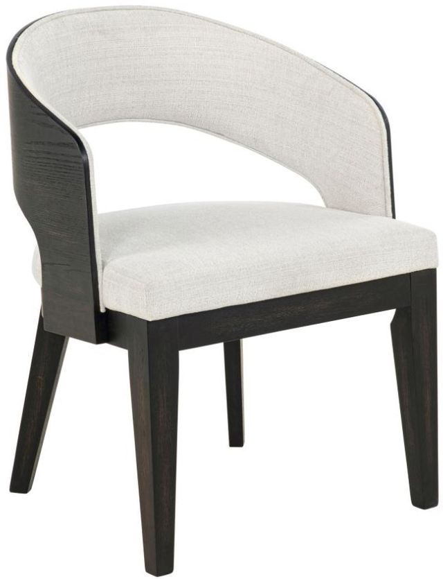 Coaster® Leandro Burnished Black/Cream Upholstered Arm Chair-0