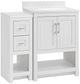 Linon Barkley White 25" Vanity Mirror and Floor Cabinet-2
