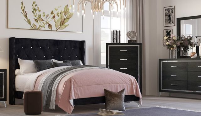 New Classic® Home Furnishings Huxley Black Dresser and Mirror-1