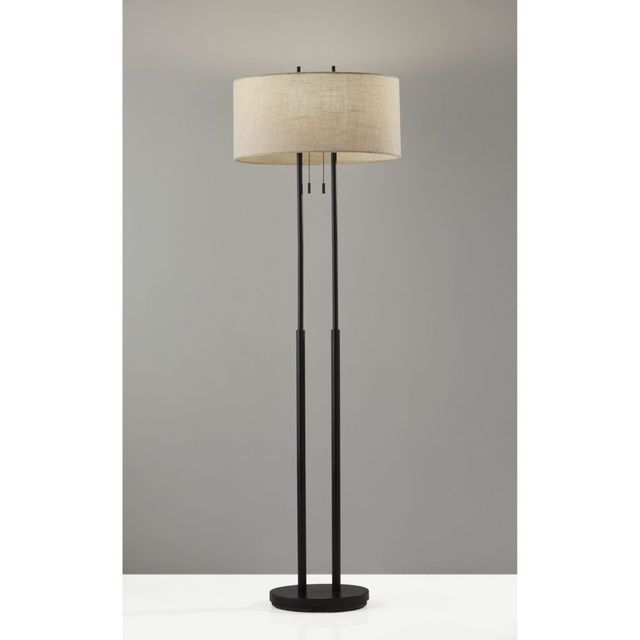 Adesso® Duet Antique Bronze Floor Lamp-1