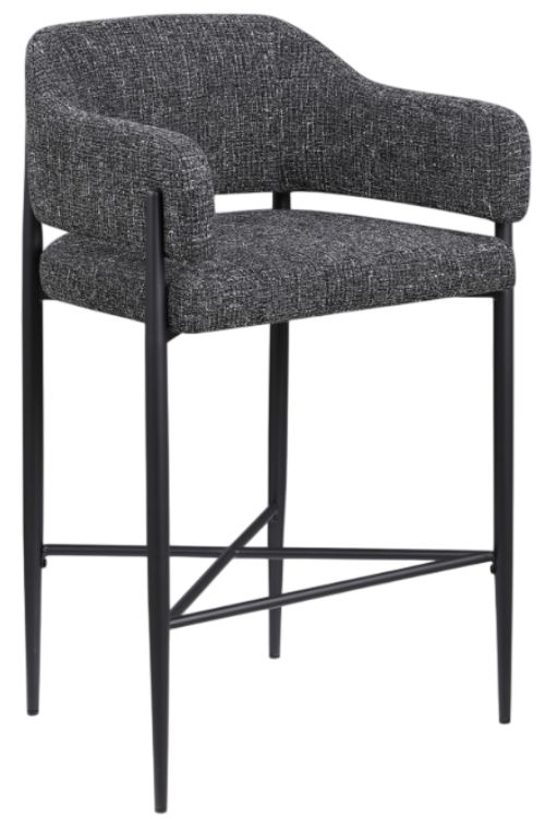 Meridian Furniture Dame Black Upholstered Counter Stool-0