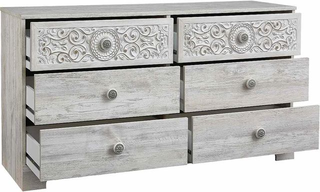 Signature Design by Ashley® Paxberry Whitewash 6-Drawer Dresser-3
