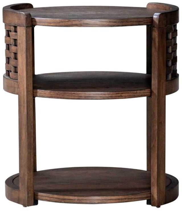 Liberty Furniture Warren Park Coffee Brown Chairside Table-2