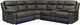 Global Furniture USA U6026 3-Piece Gray Manual Reclining Right-Arm Facing Sectional-0