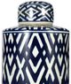 A & B Home Carlyle Blue/White Lidded Jar-3