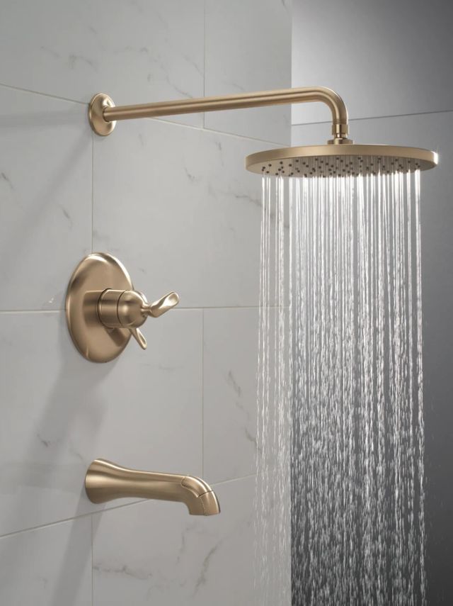 Delta Bonacci™ 17 Series Lumicoat® Champagne Bronze Tub Shower Trim-1
