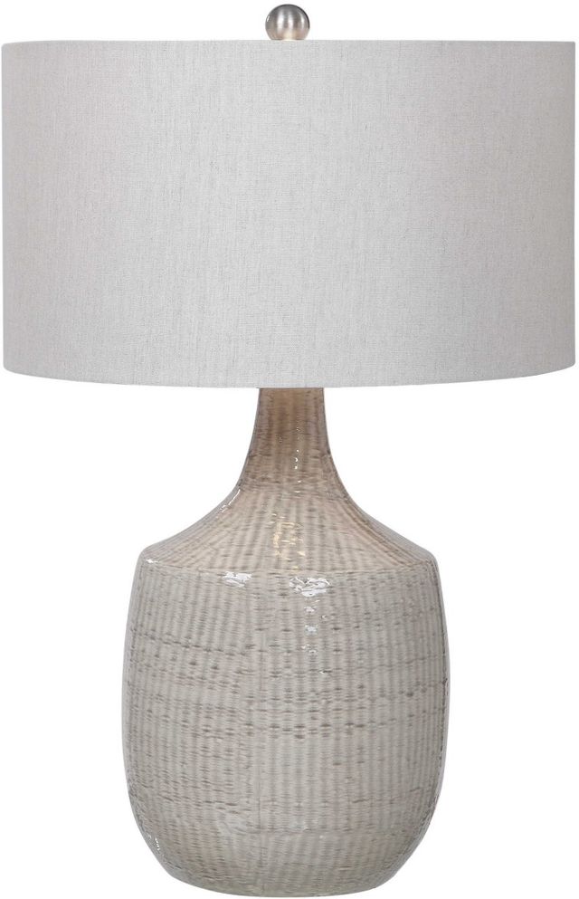 Uttermost® Felipe Light Gray Glaze Table Lamp-3