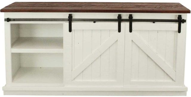 American Heartland Manufacturing Rustic Two-Tone Quaint TV Stand-3