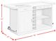 Elements International Cambrie Off-White/Natural Bar Table-2