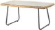 A & B Home Glass Top Wicker Coffee Table with Black Sleigh Legs-0