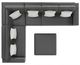 Zuo® Modern Corona Del Mar 4-Piece Graphite Outdoor Fabric Modular Sectional-5